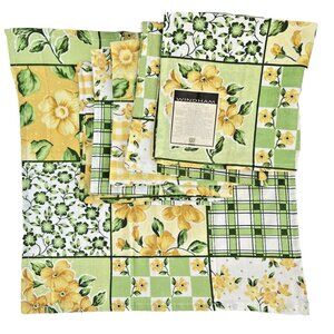 Set 6 Calico NAPKINS 100% Cotton Patchwork Windham Weavers French Country NEW